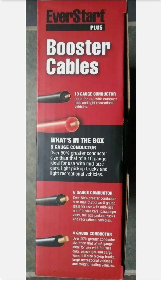 EverStart plus Booster Cables 12FT (8 Gauge)