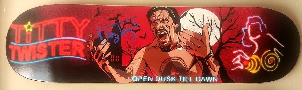 Danny Trejo SIGNED From Dusk Til Dawn extremely rare skateboard deck