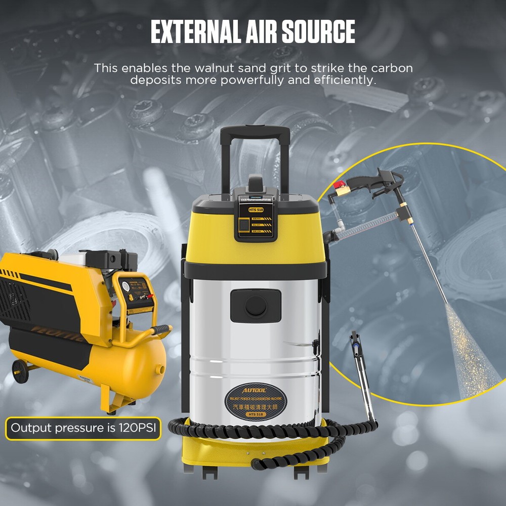 Walnut Sand Blasting Cleaning Machine Engine De-Carbon Intake Pipe Valve Cleaner
