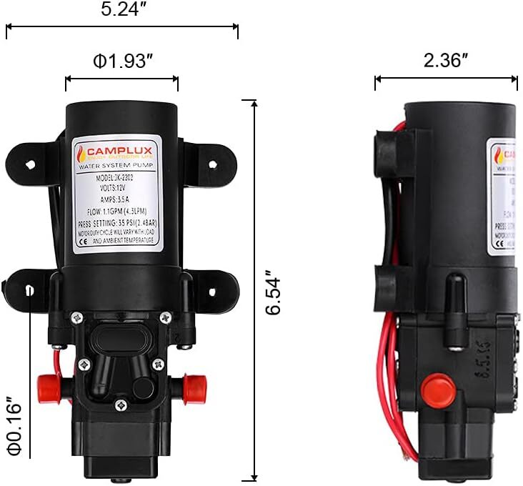 CAMPLUX 1.32GPM Portable Gas Water Heater w/Pump Kit Instant Hot Shower Outdoor