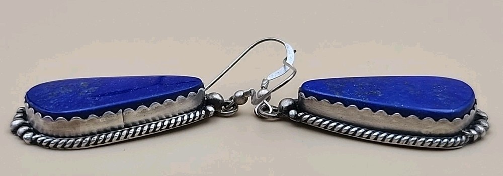 ELOISE KEE NAVAJO Lapis Lazuli/Sterling Silver Dangle Earrings