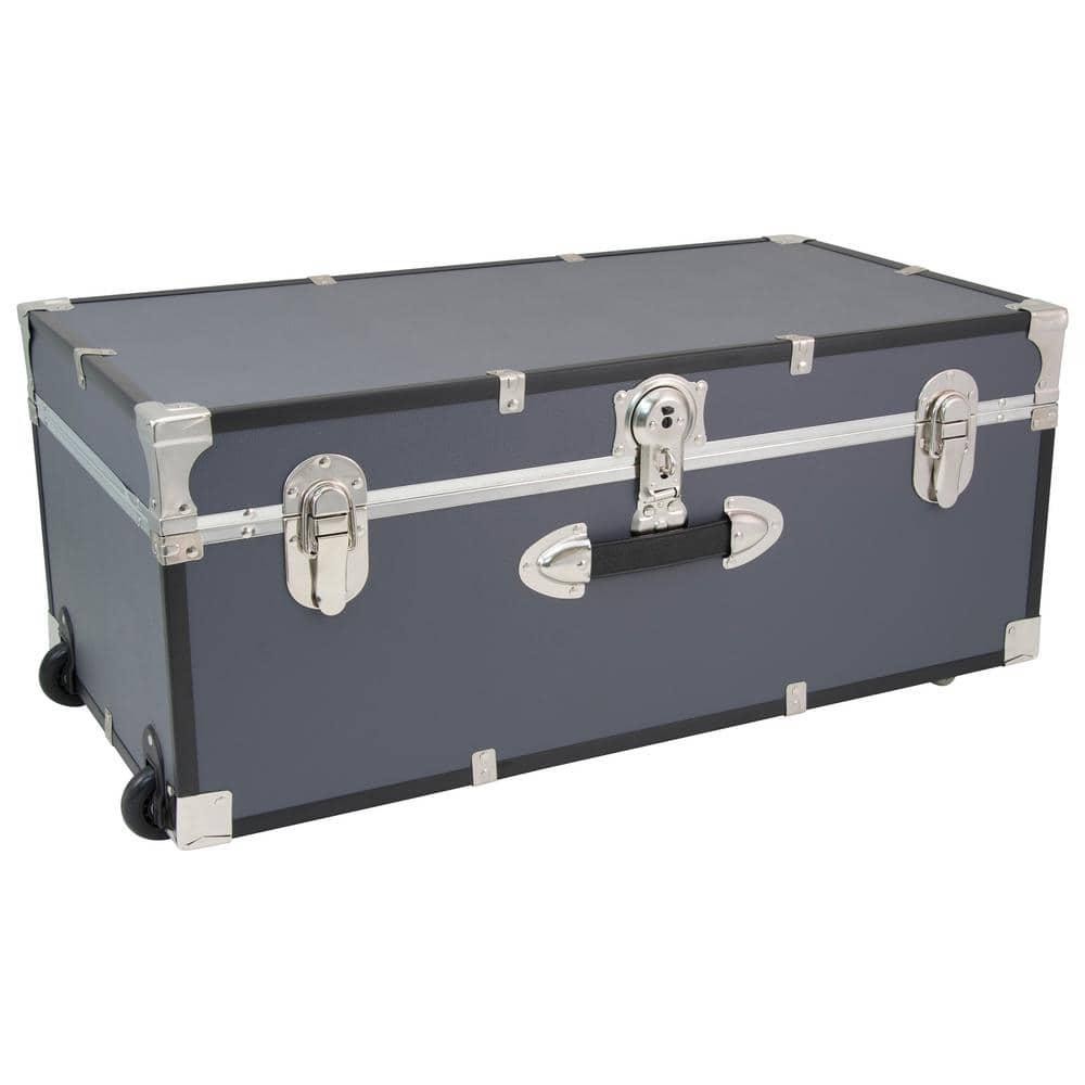 Seward Trunk Explorer 30 in. Trunk with Wheels & Lock Gray Durable Camp Storage