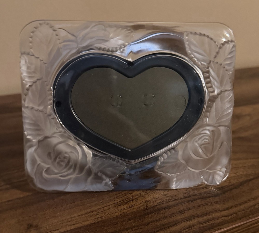 Studio Nova Crystal Heart Shaped Frame Made In Japan. 5x6”