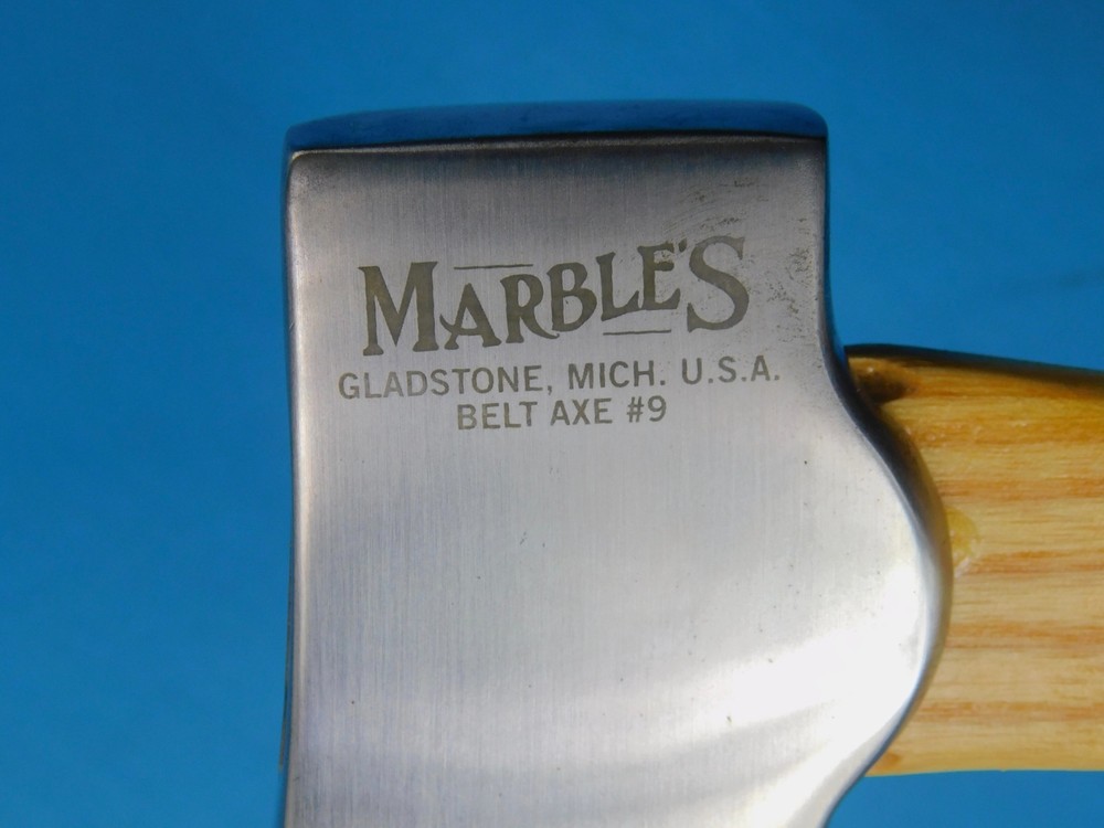 US Marbles Gladstone Belt Axe #9 Hatchet w/ Sheath Box
