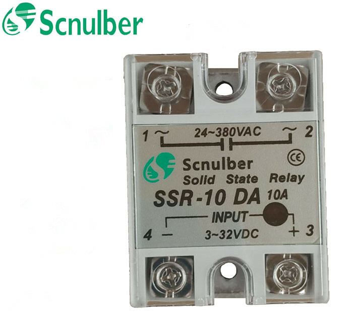 Scnulber Single-phase Solid State Relay SSR-10DA 10A 380VAC DC Control AC