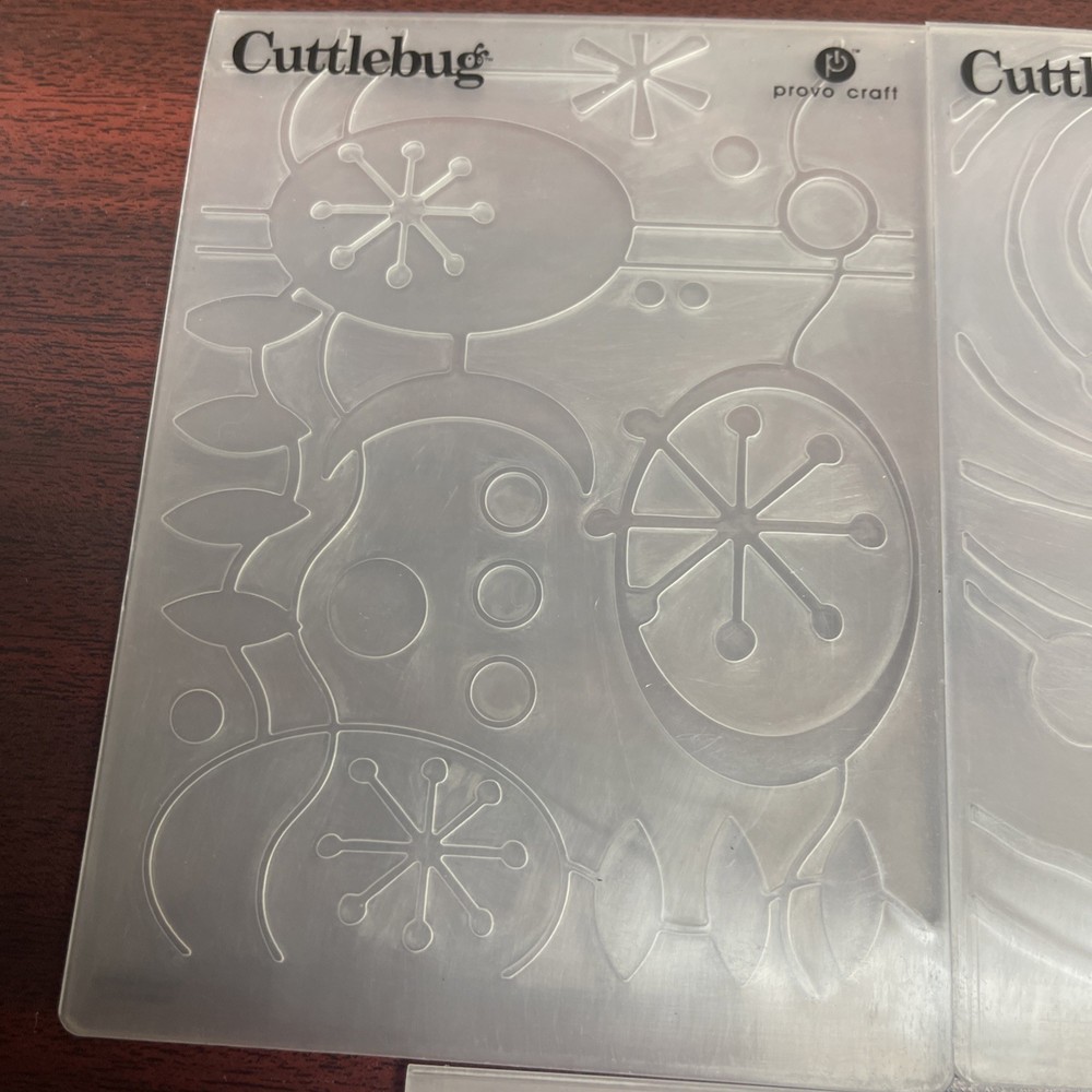 Cuttlebug Embossing Folders Lot Mickey Mouse & Misc Of 5