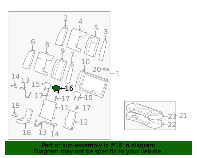 Genuine GM Headrest 25909259