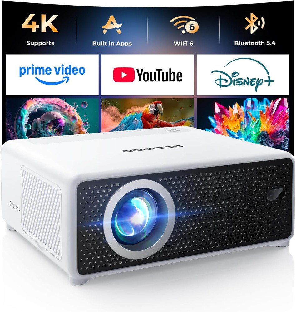 Portable Projector WiFi Bluetooth Mini Smart HD Projector