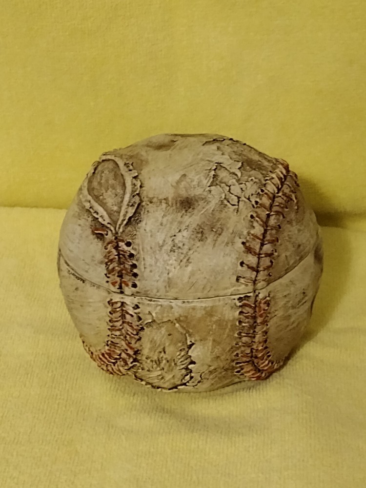 Softball decorative container For Storage, Holds, Keys, Coins Whatever. Nice