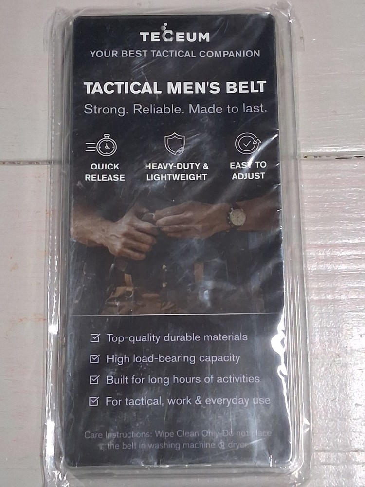 Teceum Tactical Belt / Quick Release Buckle / size - Medium / Black