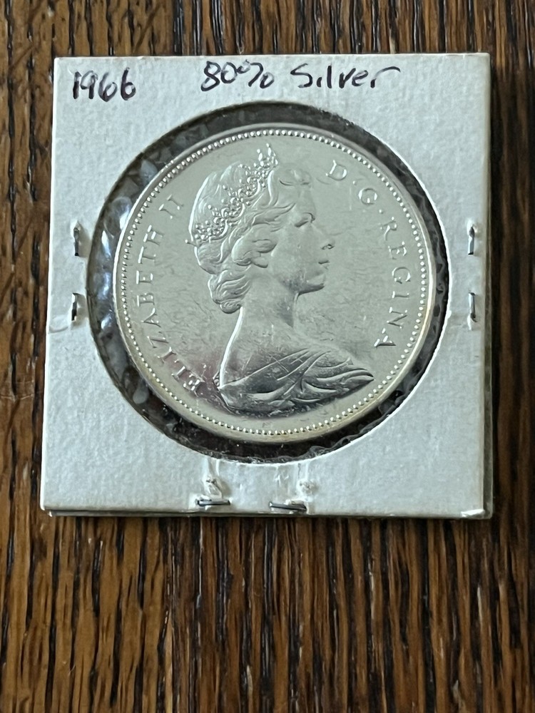 1966 Canada Silver Dollar Large Beads