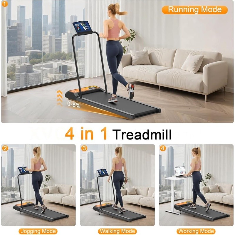 Compact Under Desk Treadmill Walking Jogging Home Exercise Quiet Design New