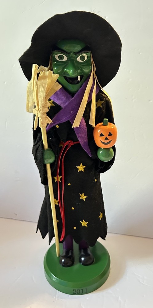 Halloween Nutcracker Wooden Witch 2011 Target 14”