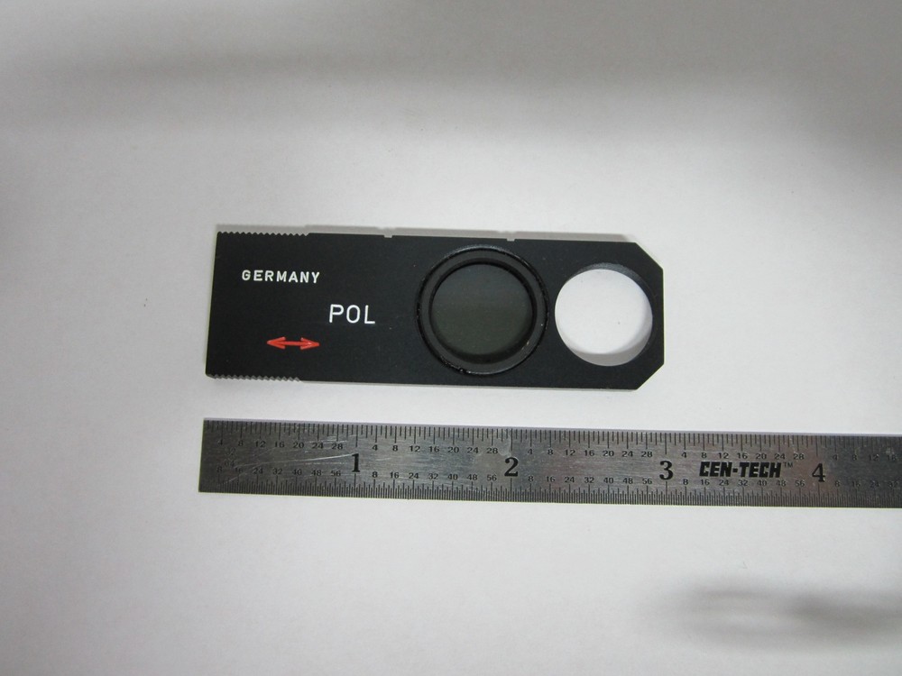 MICROSCOPE PART POLARIZER SLIDE GERMANY POL OPTICS BIN#B1-R-14