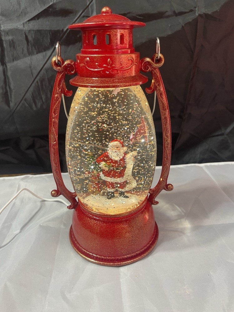 Regency International 12" Led/Battery/Timer/Usb Santa With List Globe