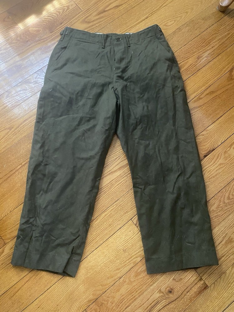 US GI Vintage Trousers Wool 18 Oz, Sz Medium Short, Preowned Nice