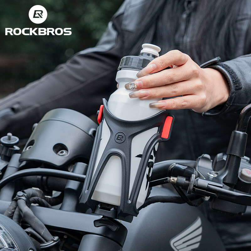 ROCKBROS Motorcycle Water Holder Adjustable Ebike Handlebar Bottle Cage