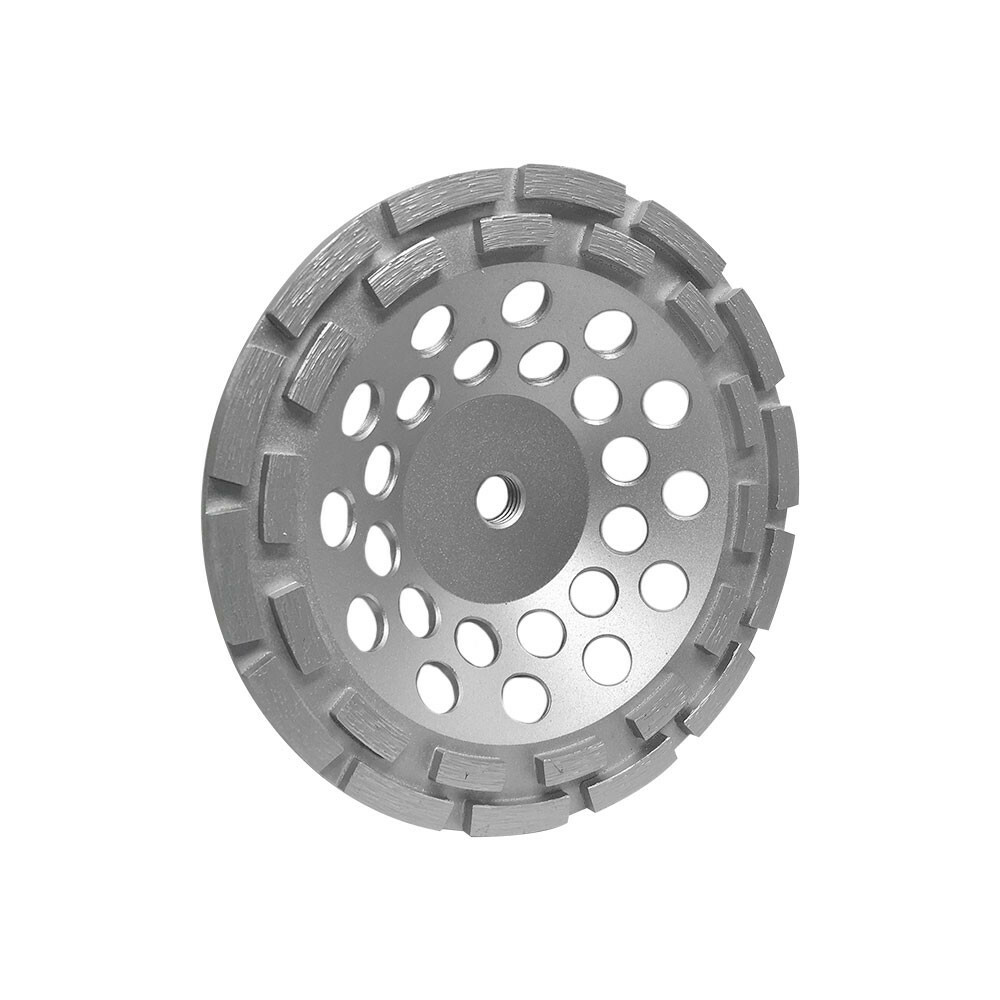 Concrete Masonry Marble Grinder 7'' Double Row Diamond Grinding Cup Wheel