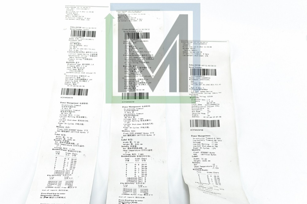 EZ320 EZ 320 ZEBRA Mobile Receipt Ticket Thermal Printer w/AC Adapter - 3Pack