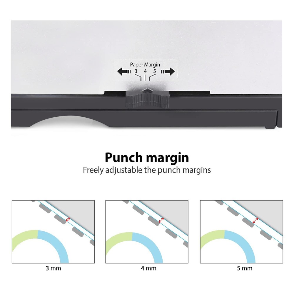 MAKEASY Binding Machine, 21-Hole, 450 Sheets, Book Binding Machines with 100P...