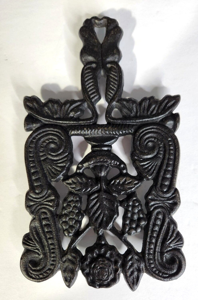 2 Vintage Cast Iron Trivets
