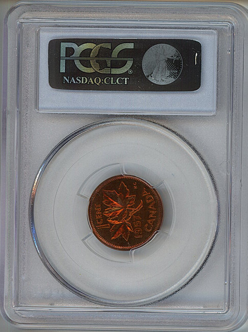 1957 Canada small cent PCGS PL66RD