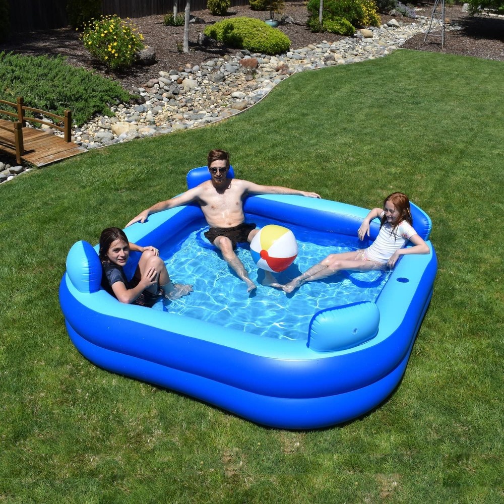 Large Inflatable Pool with Pump Included