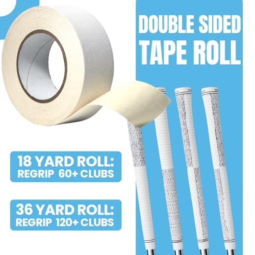 Golf Grip Tape Roll | Solvent Activated Double Sided Adhesive 2” x 18 Yards
