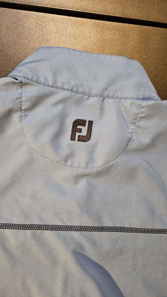 The Goodwill Bermuda Golf FootJoy 1/4 Zip Pullover Wind Jacket Mens L Blue