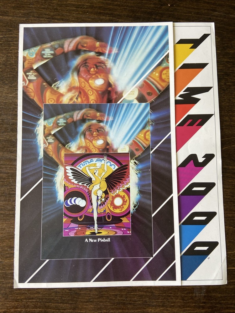 Atari Time 2000 Pinball Machine FLYER 1977 Ad Promo Insert Brochure Original