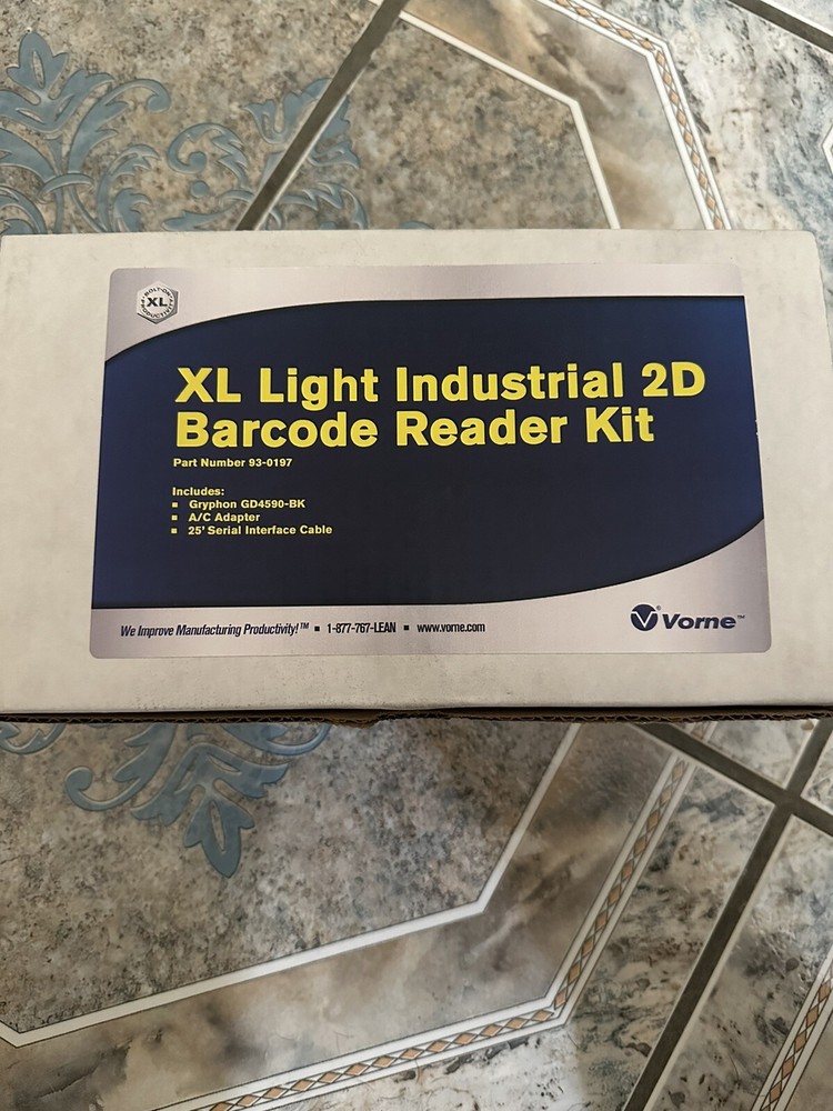 New Vorne XL Wireless Light Industrial 2D Barcode Reader Kit 93-0227