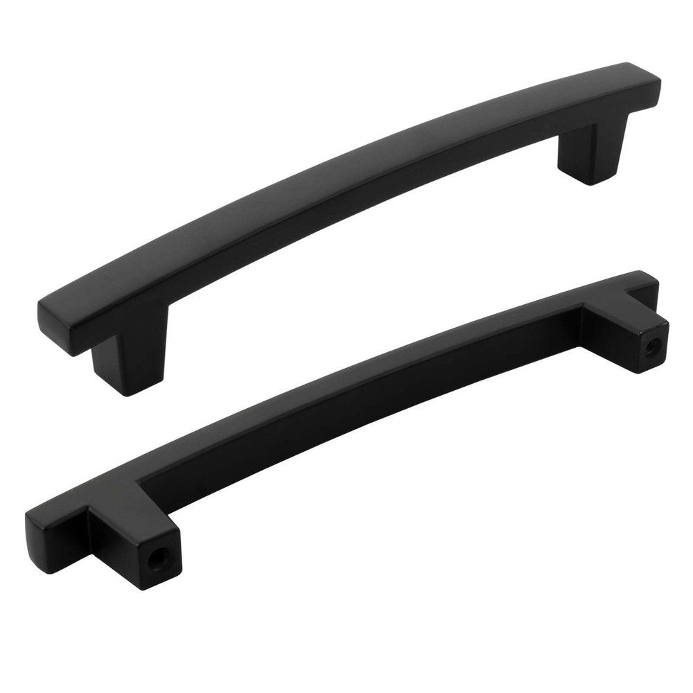 Solid Matte Black Square Cabinet Pulls Knobs Handles Kitchen Bath Drawers Modern