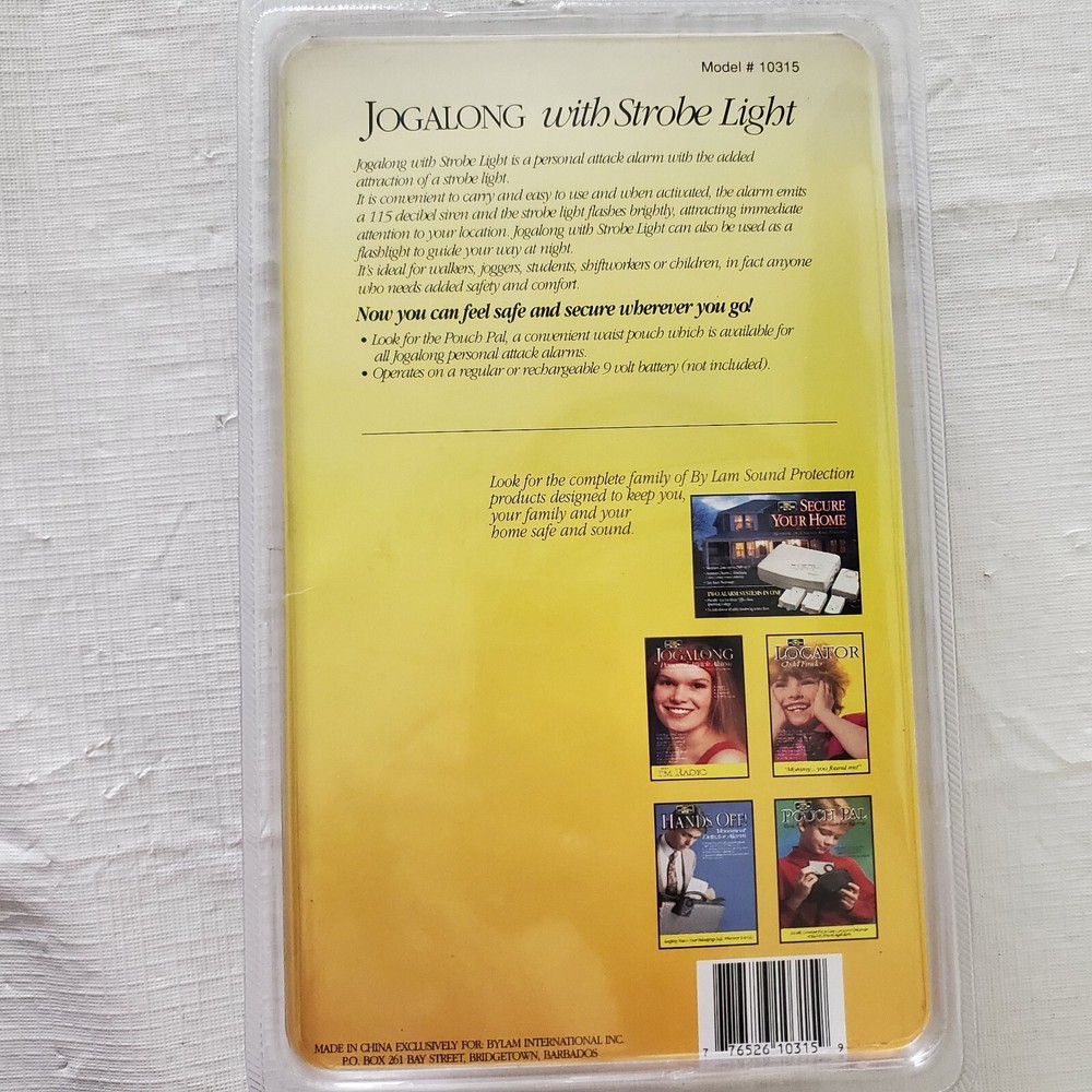 JOGALONG Personal Attack Alarm Strobe Light Flashlight Protection Safety BYLAM