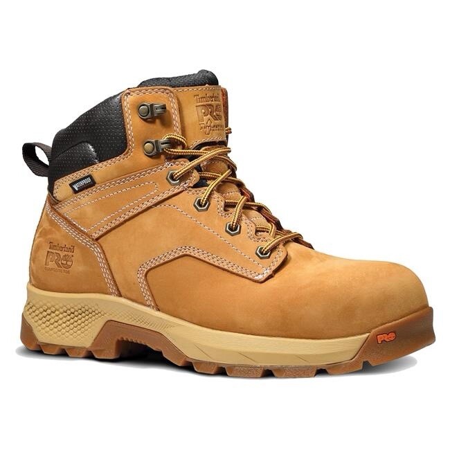 Men's Timberland PRO 6" TiTAN EV Waterproof Boots WHEAT TAN COMPOSITE TOE WORK