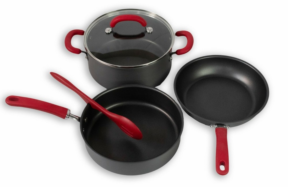 Rachael Ray Create Delicious Hard Anodized Nonstick Cookware Pots & Pans Set