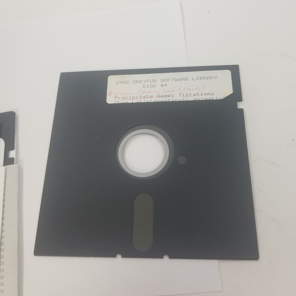 Lot Of Vintage Computer Software 5.25" Floppy Dreyfus Software Library APPLE II+