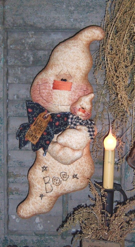 Primitive Halloween Whisper & Little Boo Paper Pattern #136