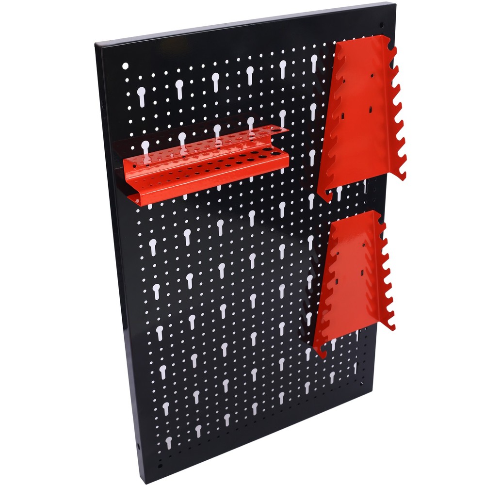 Pegboard Wall Organizer, 4ft Metal Garage Pegboard Tool Organizer w/3 Pegboards