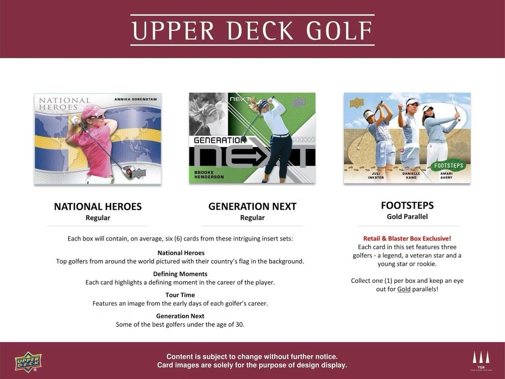 2024 Upper Deck Golf 9-Pack Tin