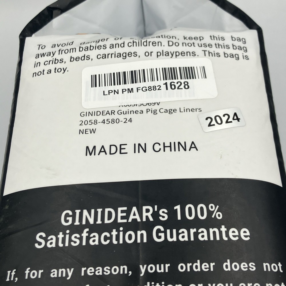 Ginidear Disposable Guinea Pig Cage Liners - 24 Pack, 18” x 31”