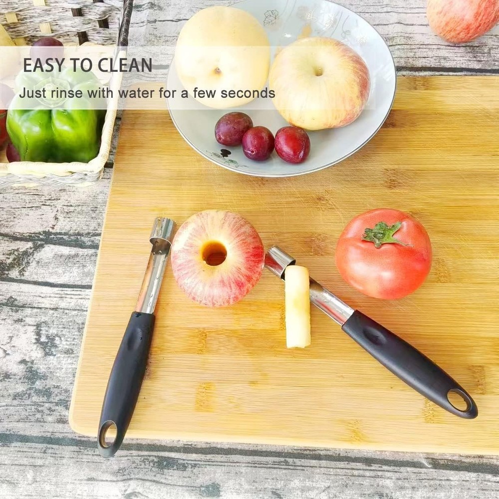 Fruit Apple Corer Pear Tools Stainless Steel Kitchen Twist Easy Core Remover US.