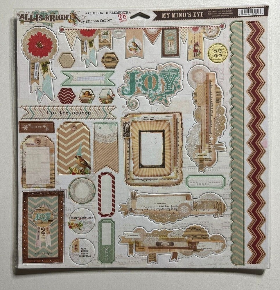 My Mind's Eye 12 x 12 Chipboard Elements-Variations Available-You Choose