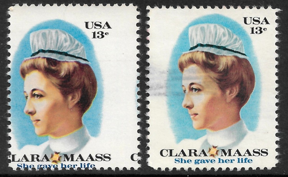 US Stamp #1699 13c. Clara Mass Perforation Error MNH