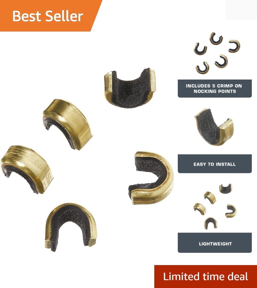 Archery Essential: 5-Pack Bowstring Nocks for Improved Shot Accuracy & Stability