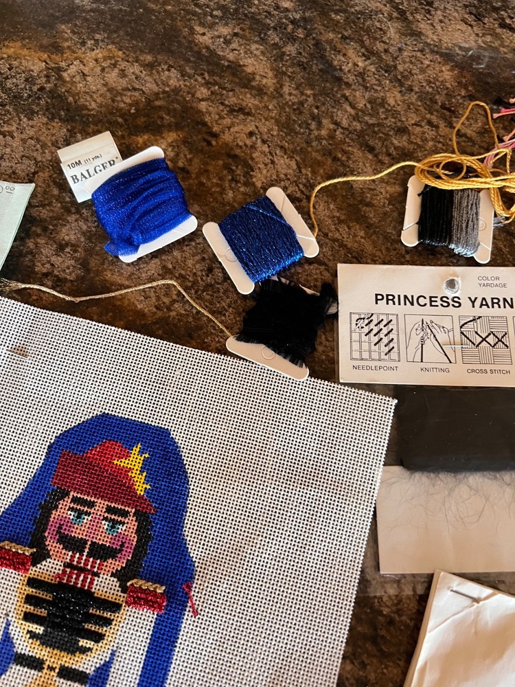 CUIRASSIER NUTCRACKER NEEDLEPOINT 10% Complete Instructions Side Notes Floss