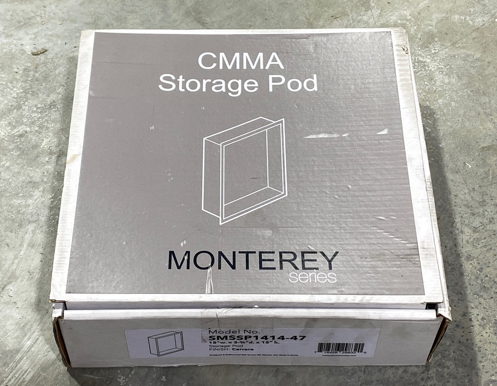 Samuel Mueller - 15" x 15" Monterey Solid Surface CMMA Storage Pod - Carrara
