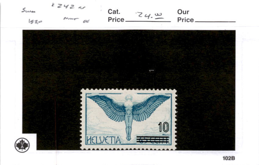 Switzerland, Postage Stamp, #242a Mint Hinged, 1938 (AB)