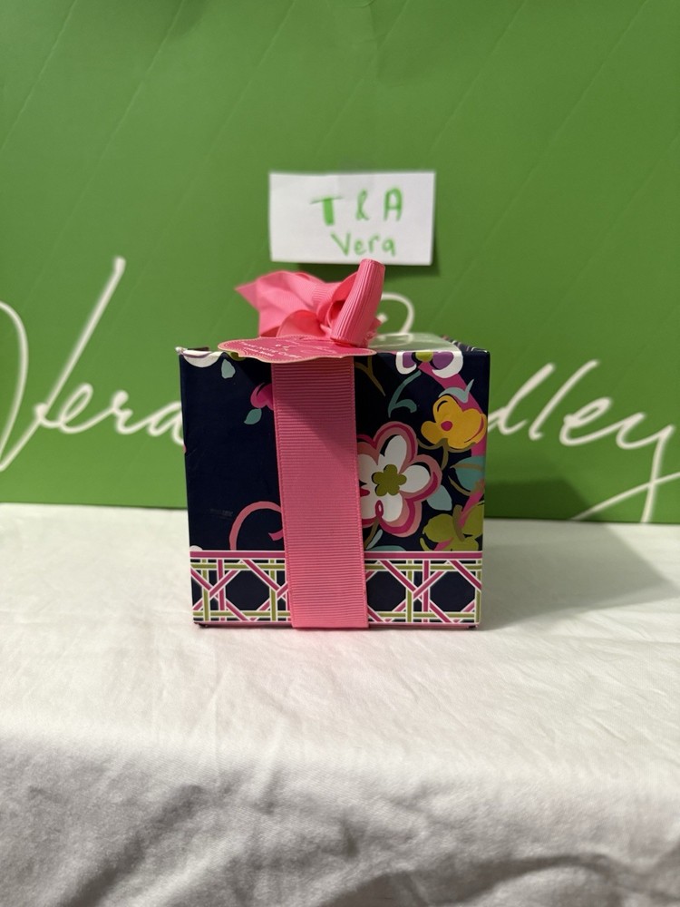 Vera Bradley Ribbons Take Note Cube Retired Pattern NWT