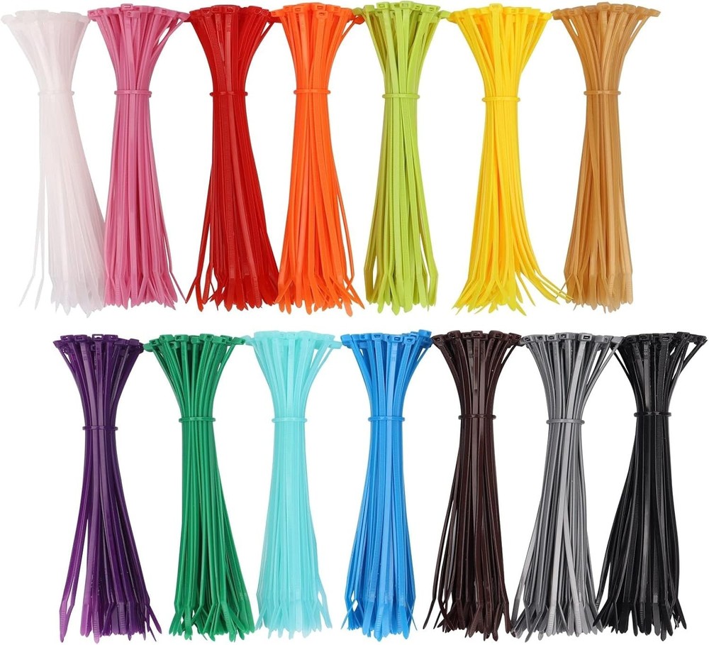 700 Pcs 8-Inch Multicolor Self-Locking Nylon Zip Ties for Ultimate Organization