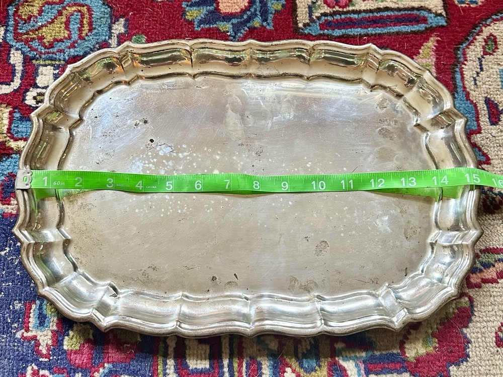 Reed & Barton .925 Sterling Silver Chippendale Oval Tray